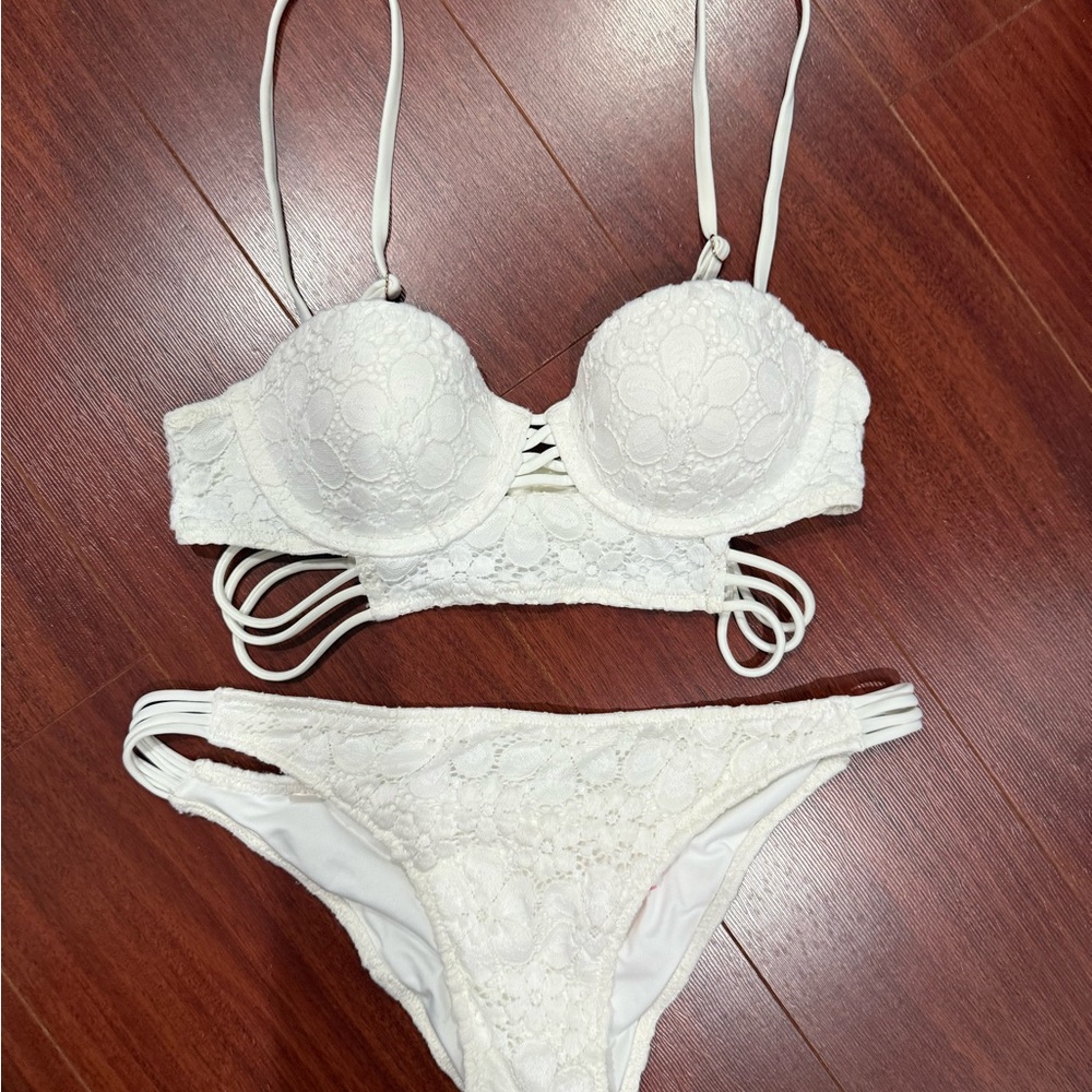 Victoria's Secret White Lace Detail